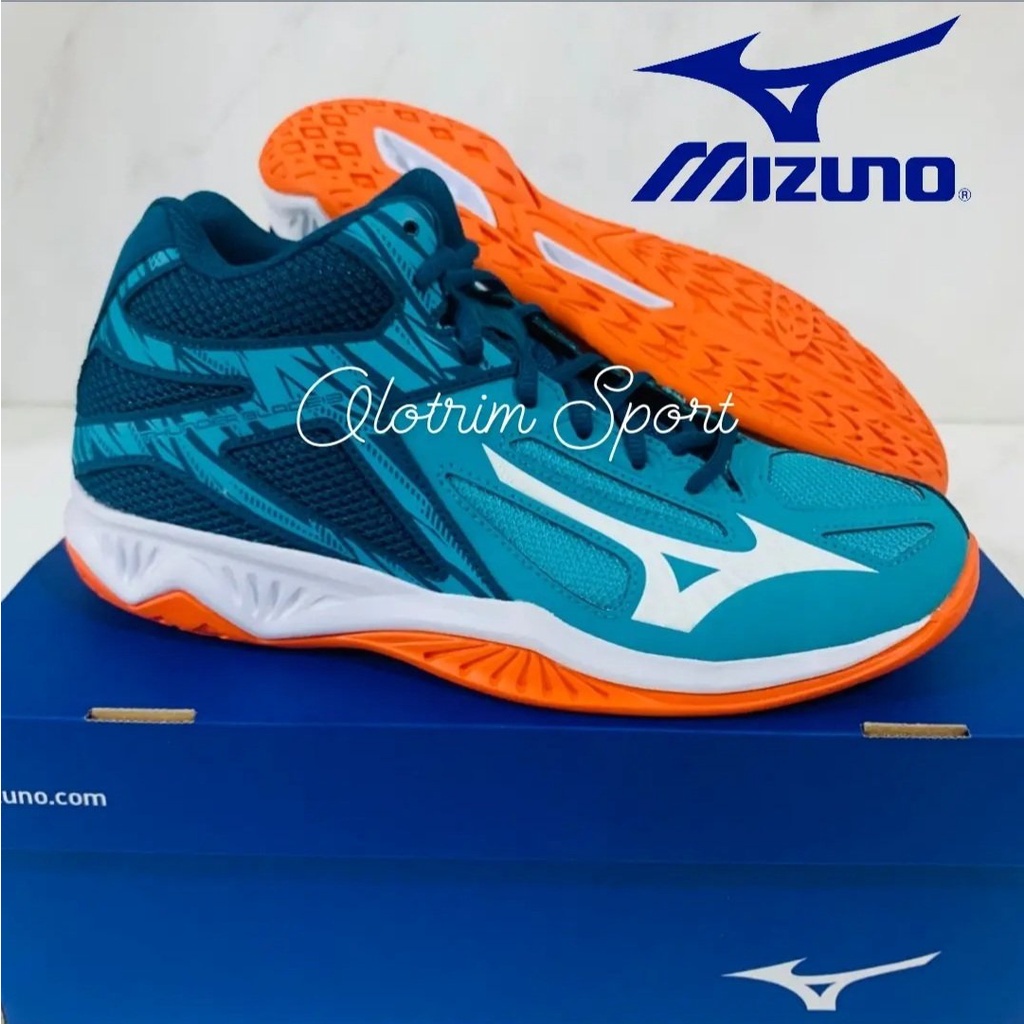 Sepatu Mizuno Thunderblade 3 Mid Voli Original