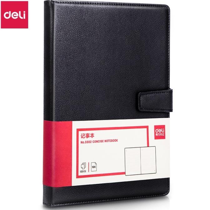 

DELI LEATHER COVER NOTEBOOK 120 HALAMAN SAMPUL KULIT 3301 3302