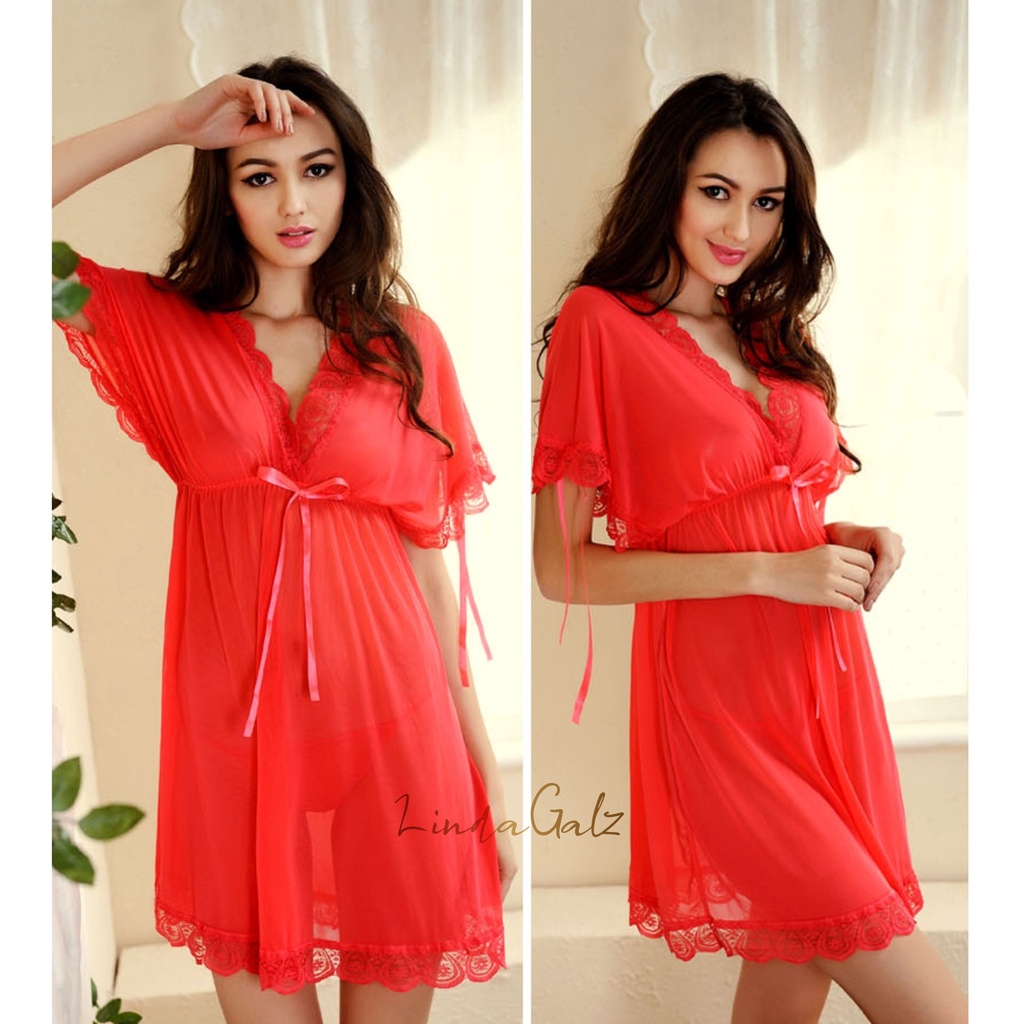 LindaGalz - Pakaian Tidur Wanita Dewasa / Lingerie Big Size Jumbo Premium X60A-SEXYRED