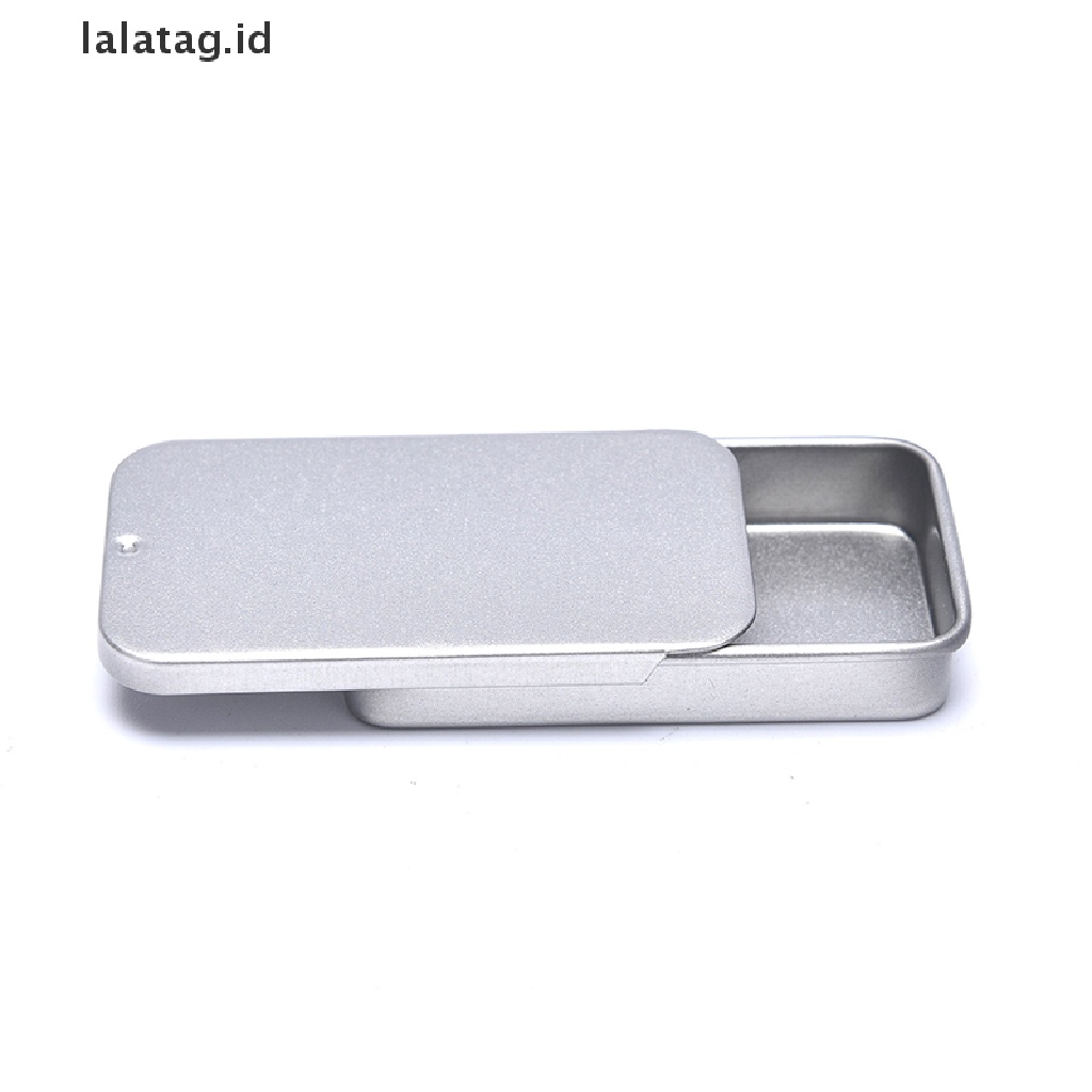 [lalatag] Kotak Besi Slide Cover Kotak Penyimpanan Perhiasan Pill Cases Coin Candy Box [ID]