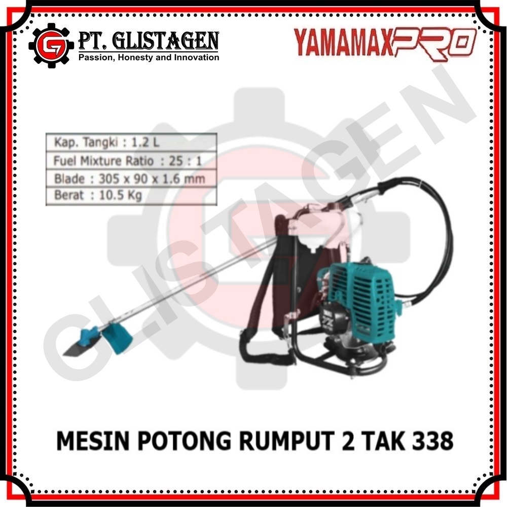 Mesin Potong Rumput Gendong Brusch Cutter 2 Tak Yamamax Pro 338