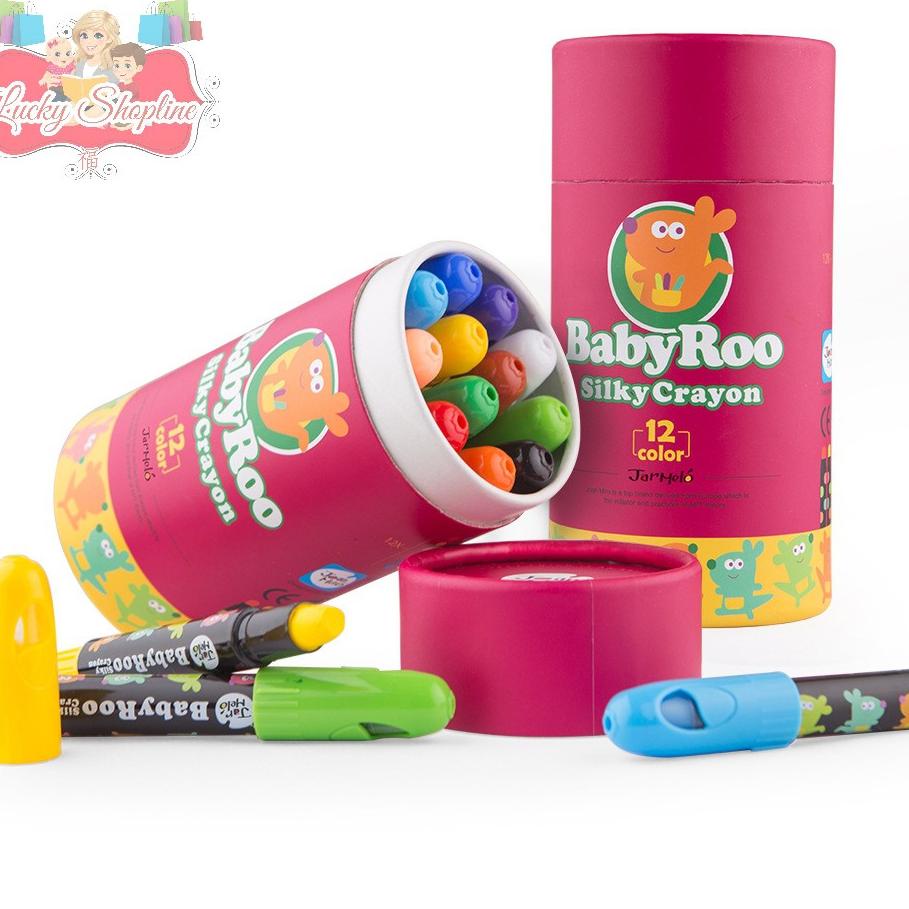

✔ [BIG SALE] Joan Miro Babyroo Washable 12pcs or 24pcs Silky Crayon Baby Roo Krayon Aman Body Face Painting Trend
