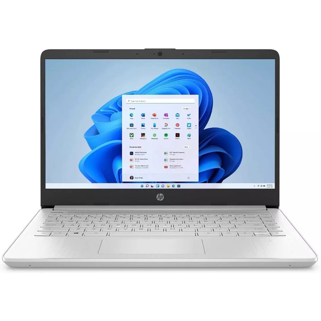 Laptop Gaming Desain  HP 14S FQ2002AU AMD RYZEN 5 5625U Ram 16GB SSD 512GB FHD IPS FINGER PRINT Windows11 + OHS SILVER