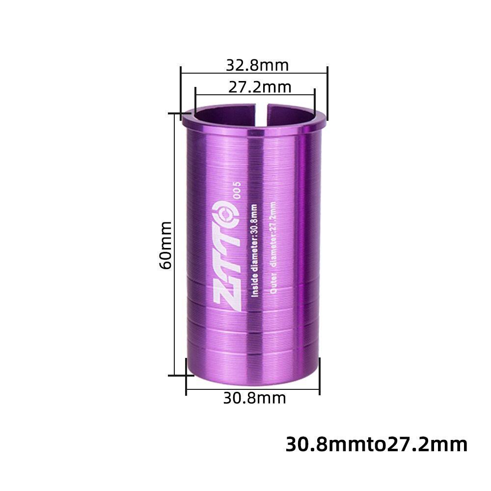 TOP 1pc Tabung Tiang Kursi Warna Ungu Menyesuaikan Diameter 27.2 Adaptor Lengan Penurun Sepeda Gunung