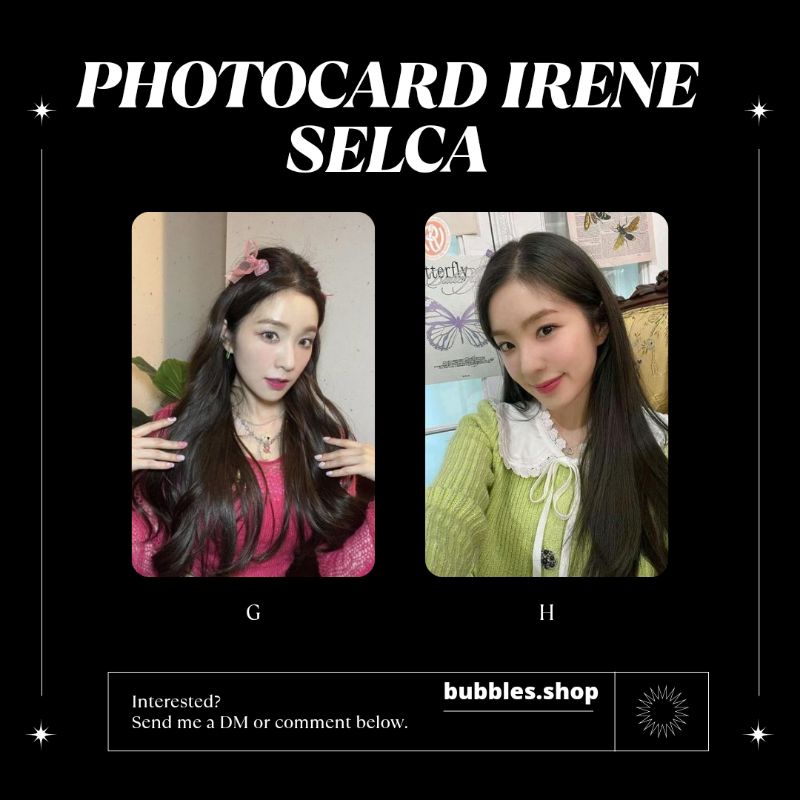 PHOTOCARD UNOFFICIAL IRENE RED VELVET SELCA