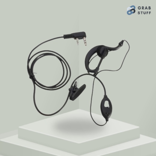 Headset Earphone Handsfree Walkie Talkie Earplug Radio Fleksibel / Walkie Talkie Headset Earphone Suara Keras Jernih Lembut Anti Bising Praktis Dengan Jepit Ht / Headset Walkie Talkie Mic Radio Kenwoard Radio Headset Universal / Earphone Radio Komunikasi
