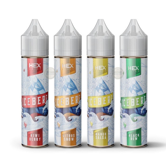 E-Liquid Premium Ice Berg  iceberg ALL SERIES 60Ml 3Mg By HEX