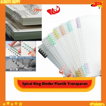 

Spiral Ring Binder Plastik Transparan Plastic Binder Binding Strip