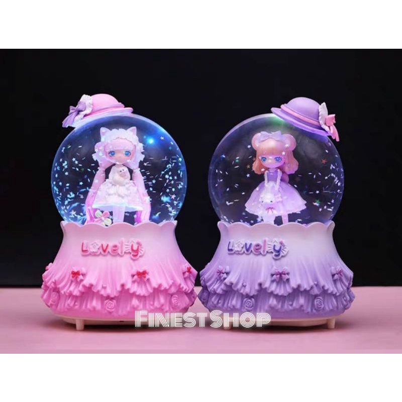 NEW! 3D Snowball Decoration Kotak Musik Bola Salju Little Fairy Garden Dolphin Sea Pearl Korean Gift Idea Kado Bola Lampu Kaca Snow Globe Hadiah Ultah Birthday Gift Souvenir