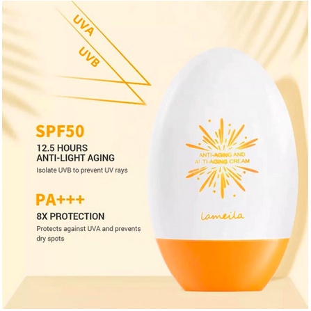 LAMEILA Sun Block SPF 50 Sun Screen Wajah Tahan PA+++ 12 Jam Egg