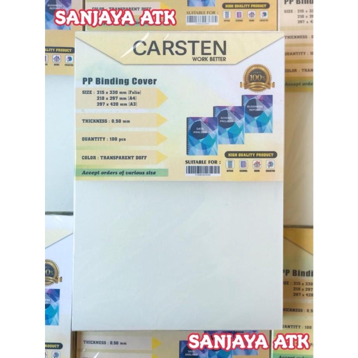 

Termurah!!! Cover mika jilid Doff atau emboss 0.50 A4 isi 100 lembar