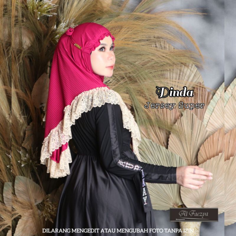 Jilbab Kerut Dahi Renda  KDR tile