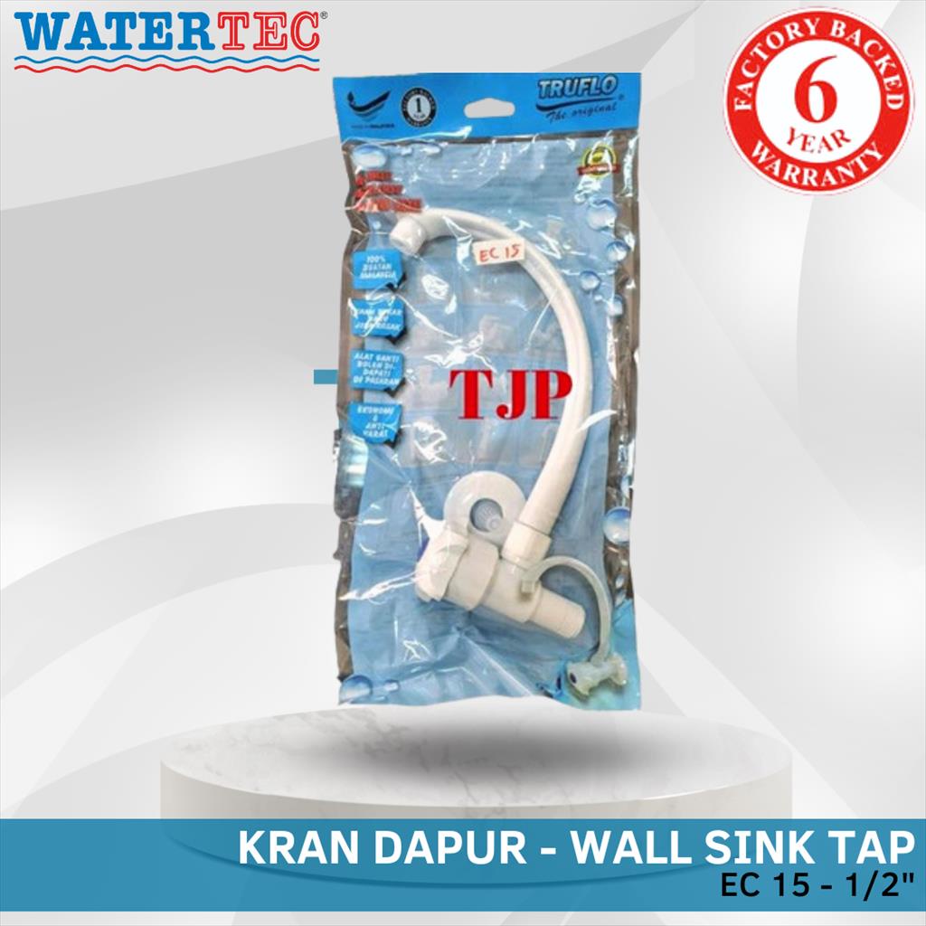 WATERTEC - TRUFLO KRAN DAPUR PP WALL SINK TAP - EC15 1/2&quot;