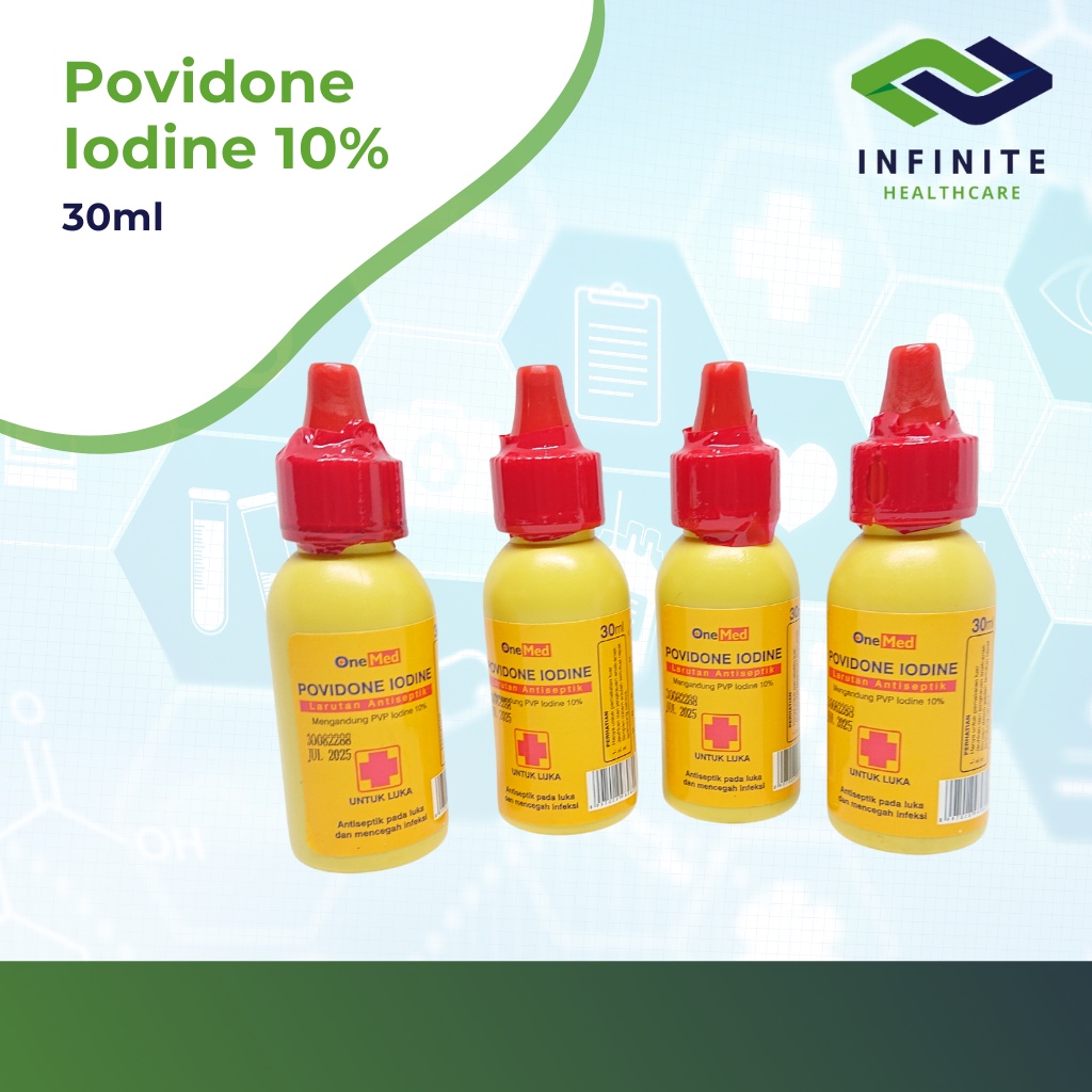 Povidone Iodine 30ml Onemed Antiseptik Luka Betadine P3K