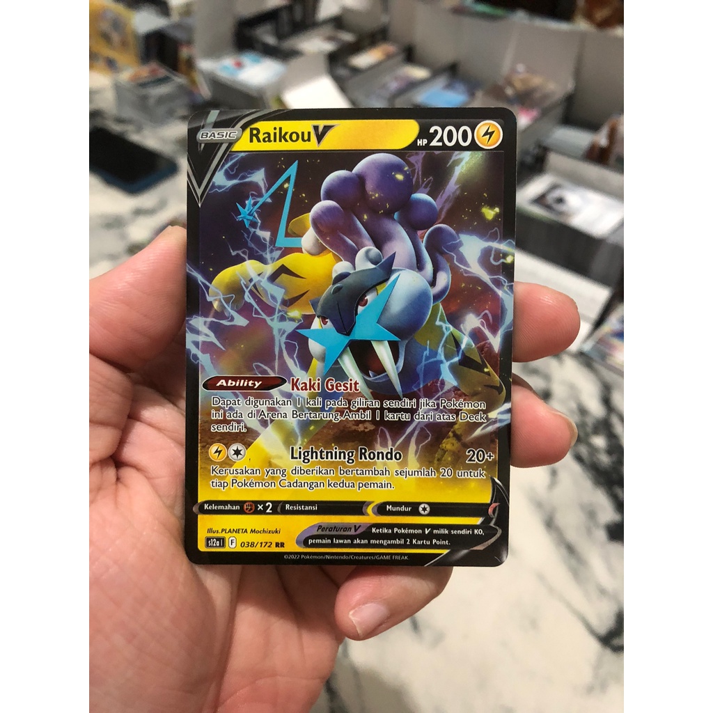 Kartu Pokemon TCG Raikou V RR s12a VStar Semesta Original Indonesia Arceus Palkia Dialga Giratina Le