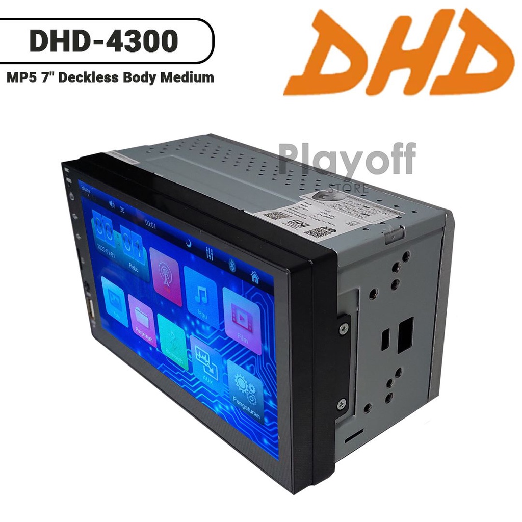 Head Unit Double Din Body Panjang MP5 7 inch MirrorLink DHD-4300 Bluetooth Full Glass Touchscreen Body Medium