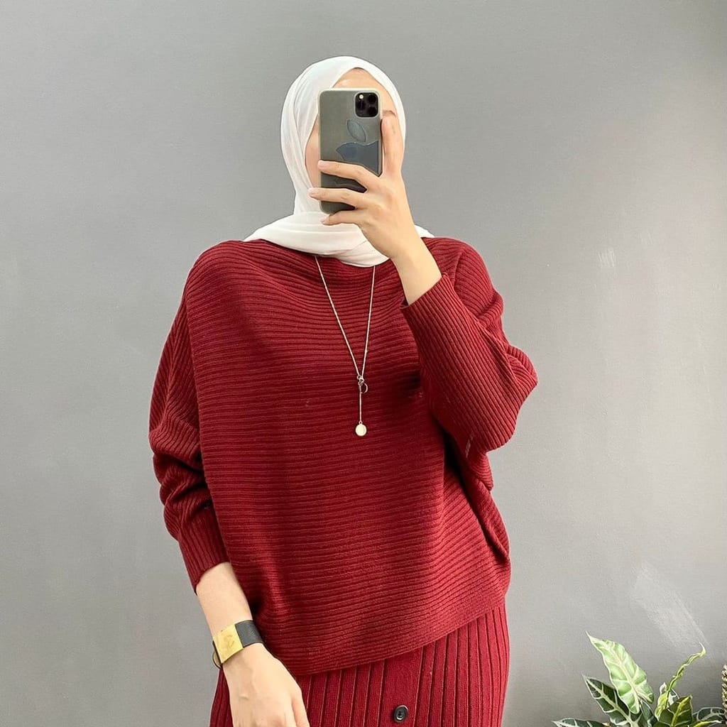 LASPERAL BTWING BLUS/BATWING BLUS KLALAWAR/ATASAN WANITA/KALONG KNIT