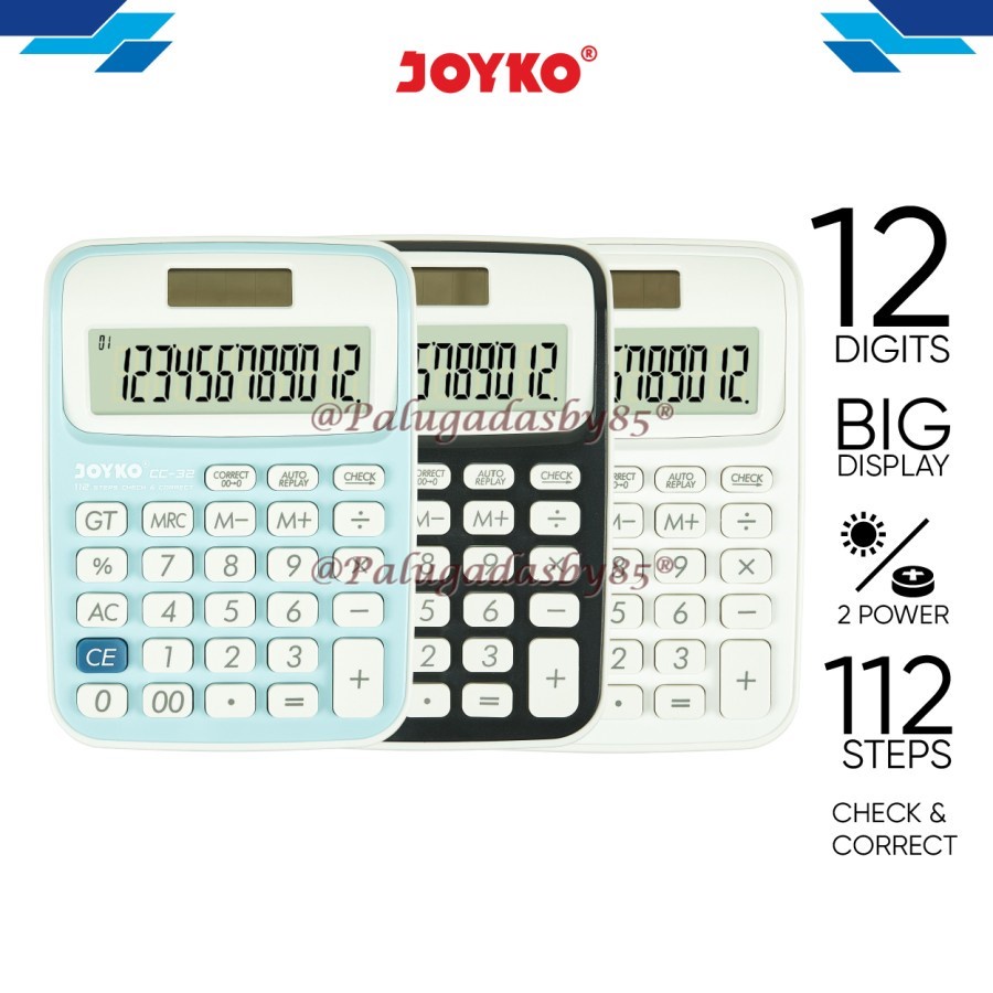 

(1 Biji) Kalkulator JOYKO CC-32 12 Digits Check Correct / Calculator Joyko CC-32 / Joyko CC 32 CC32