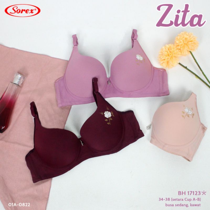 Sorex Bra BH 17123 Zita Busa sedang Kawat Kait 2 cup A-B (3/4)