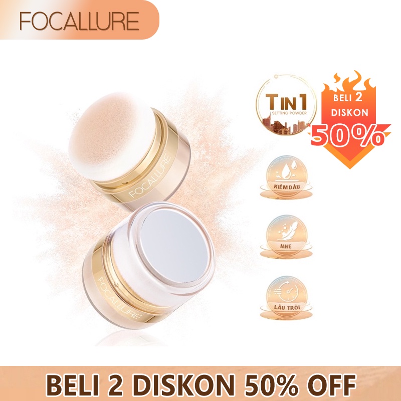 Focallure #AmberGold Instant Retouch Oil-control Setting Powder Loose Pwder Long-lasting Lighweight Breathable Waterproof