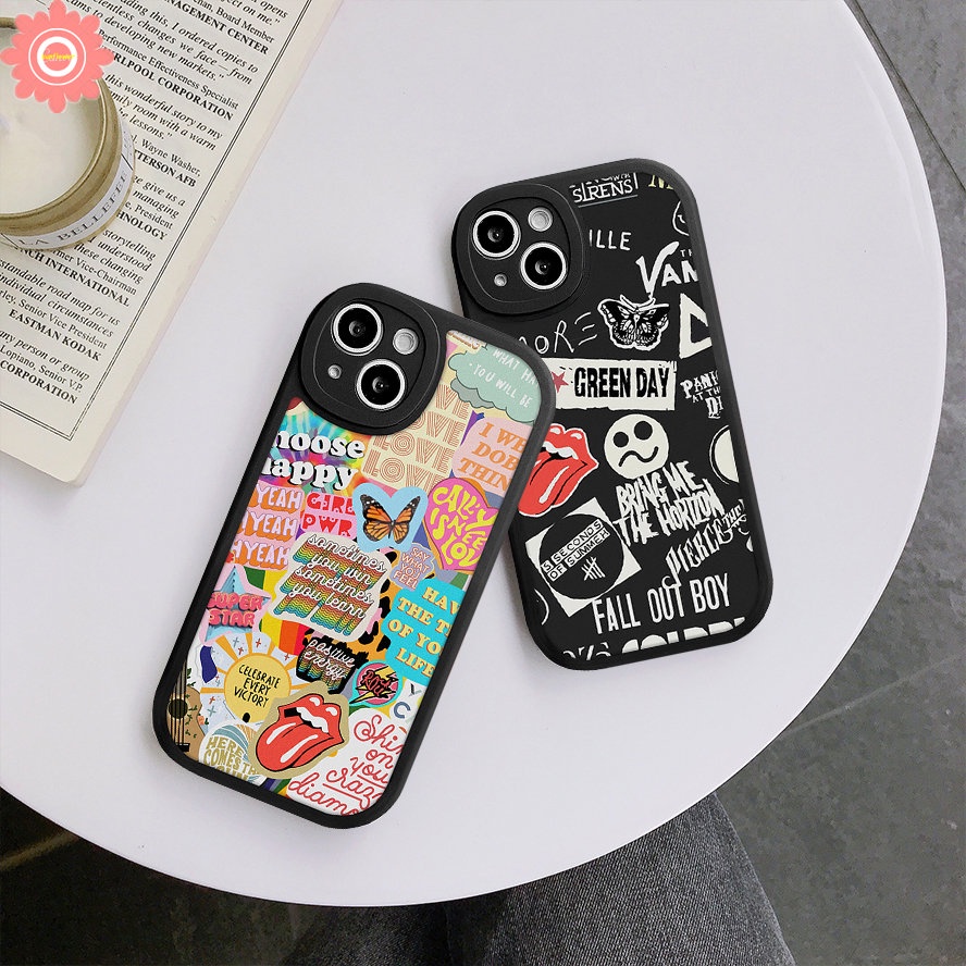 Stiker Label Case Realme C53 C55 10 Pro Plus C12 C11 C25Y C25s C21 C21Y C35 C15 C30 C31 GT C17 C2 Realme 9i 5 8 5i 7i 5 6i 6s 6 8i 8Pro C20A C3 C20 C17 Huruf Kupu-Kupu Sarung Soft Cover