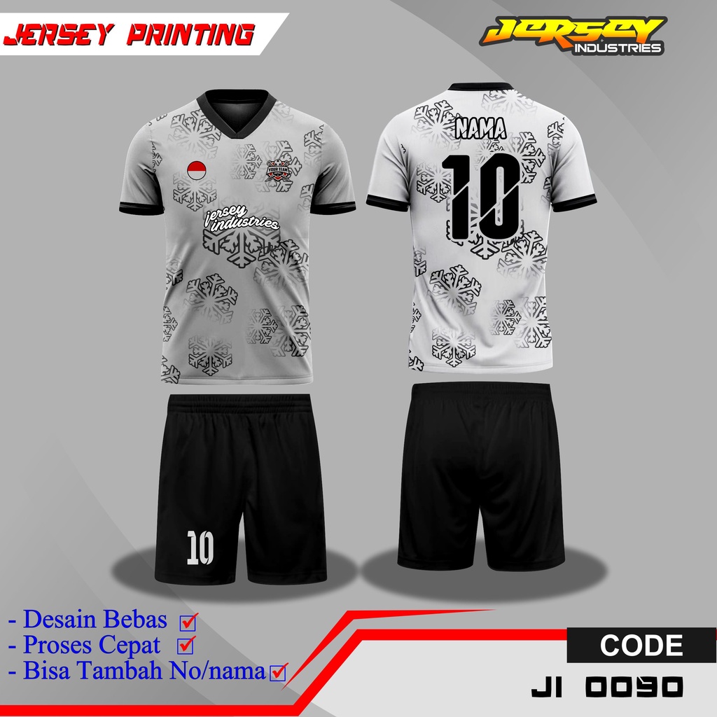 Jersey Olahraga Futsal Full Printing, Kaos Jersey Team Futsal Desain Simple - Bisa Custom Nama Dan N