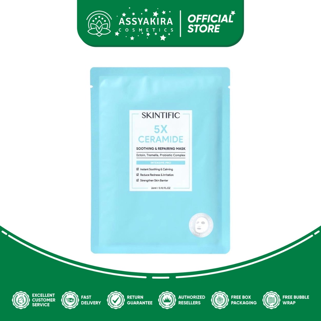 SKINTIFIC Masker Wajah 5X Ceramide Soothing and Repairing Mask