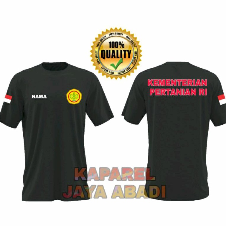 Kaos Logo kementan/Baju Kementan/Atasan Pria kementrian pertanian Lengan Pendek Terbaru Kaos Pertani