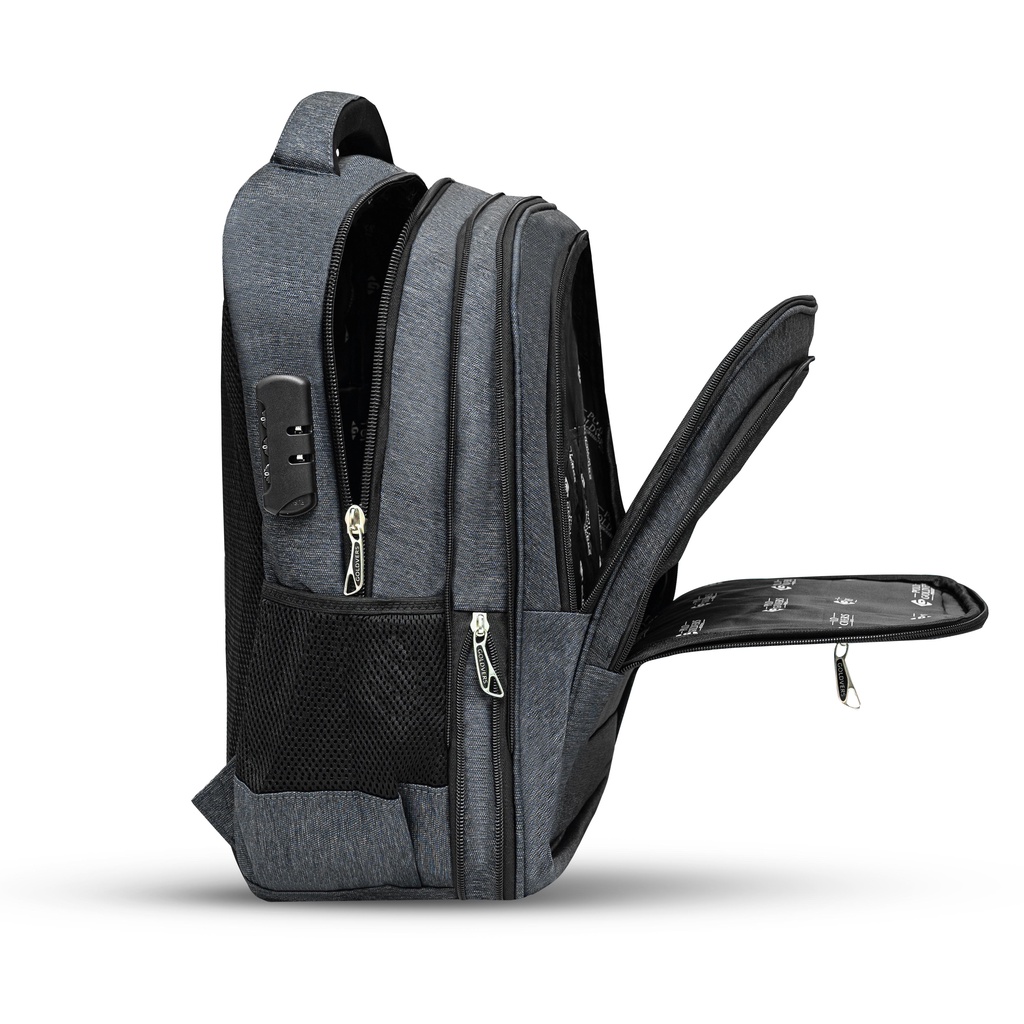 Tas Punggung Tas Ransel Laptop Tas Kerja 3317C Up To 17 In Free USB + Rain Cover + Kunci Keamanan POLO Original