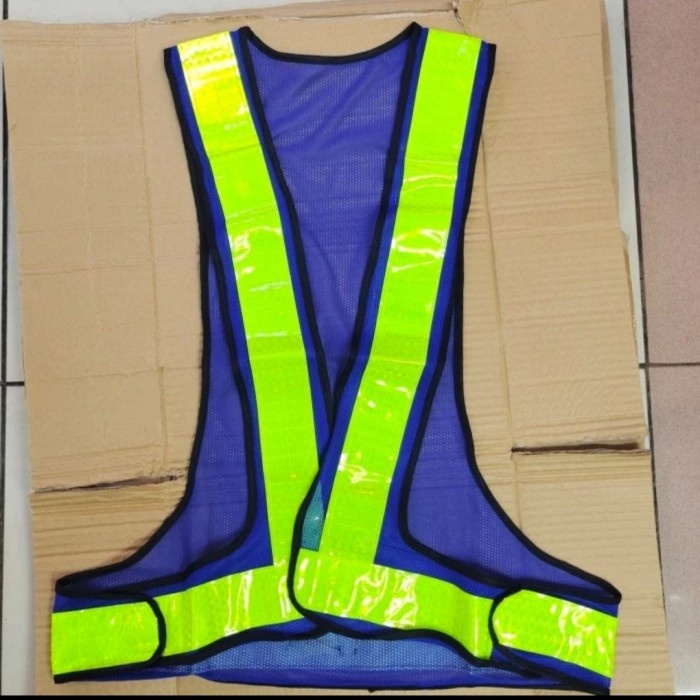 Rompi Rompi Safety Jaring Proyek V Biru/Rompi Jaring V Biru