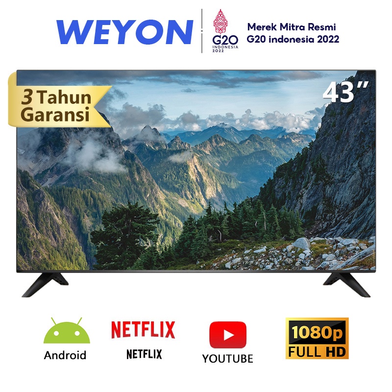 WEYON Smart TV 32 inch/40inch/43inch TV LED Android Televisi (Smart-W32B)