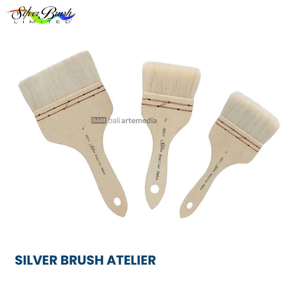 Alat Mewarnai Kuas Besar Lukis Silver Brush Atelier Hake 5011 Short Handle Terlaris By Bali Artemedia