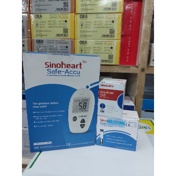 Alat  Lengkap Test Gula Darah Sinoheart/Sinocare