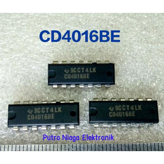 ic CD4016BE Dip 14 pin CD4016 / TC4016 / HEF4016 / HCF4016 putr4n14 Kualitas Baik