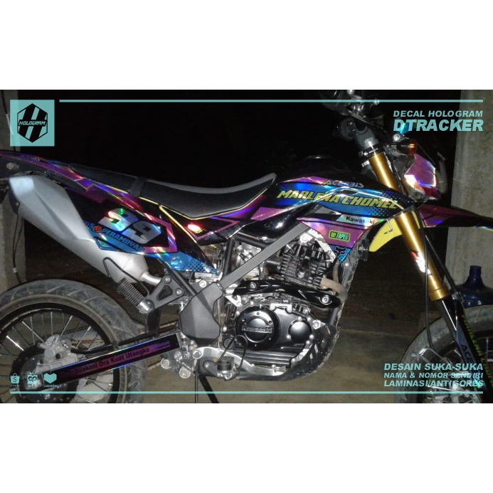 DECAL HOLOGRAM DTRACKER (002) DEKAL STIKER PELANGI STICKER BUNGLON DTX 150 SE 2016 2017 2018 2019 20