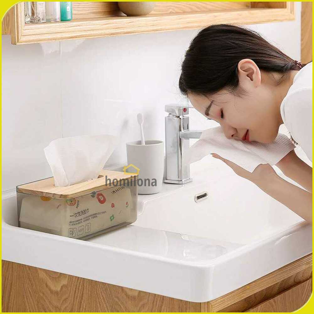 TaffHOME Kotak Tisu Kayu Nordic Minimalist Tissue Box Small - ZJ011