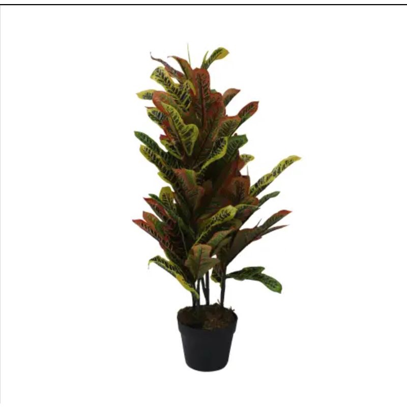 ARTHOME Tanaman Artifisial Codiaeum 90cm/Tanaman Plastik/Tanaman Hias