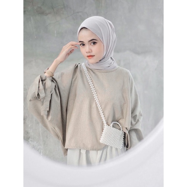 Rhea Crop Top Batwing Blouse