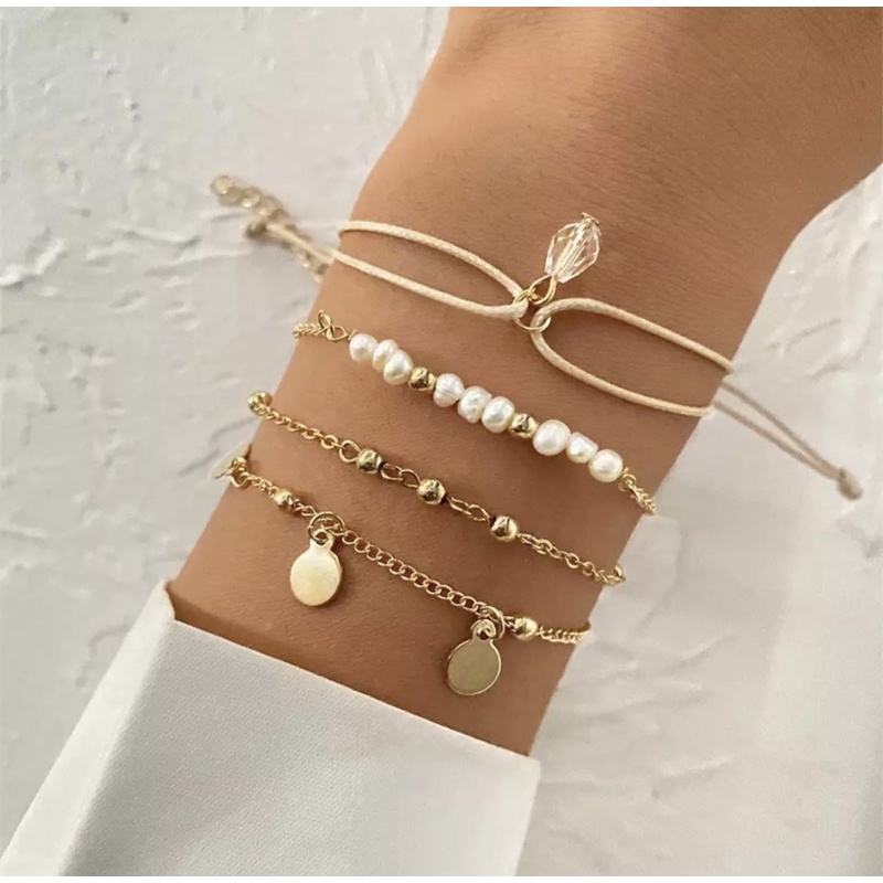 Ark.co - Nausica (Boho &amp; Pearl) Set Bracelet gelang tangan tumpuk