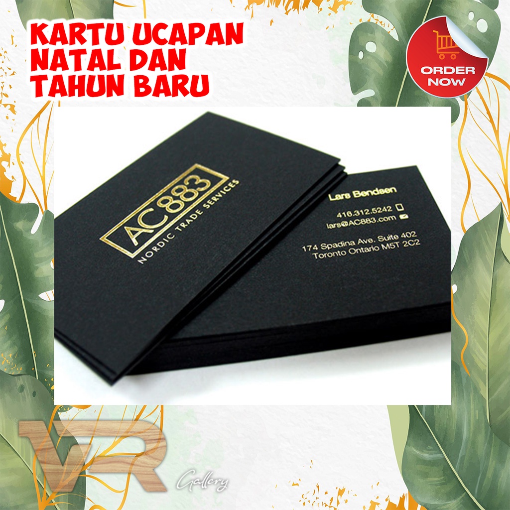 Cetak kartu nama PREMIUM Hot print/Poly & Embos Art Carton 310 gr