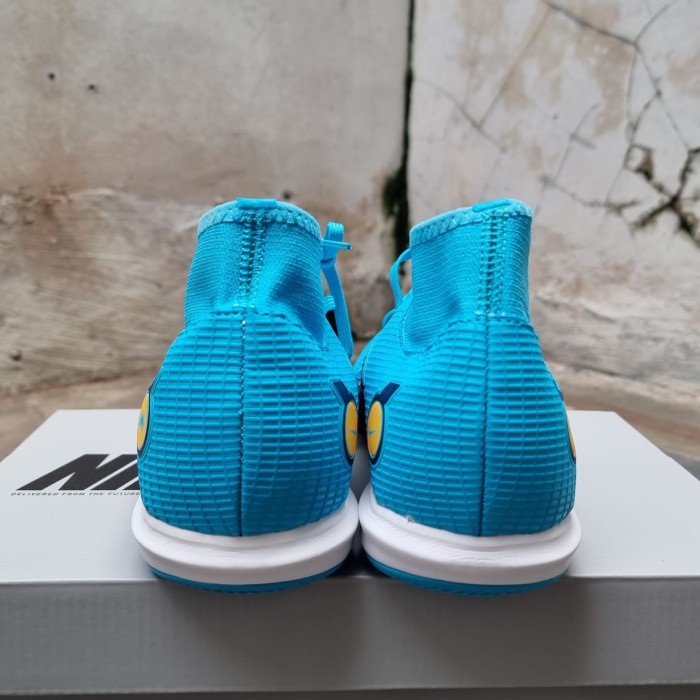 SEPATU FUTSAL NIKE MERCURIAL SUPERFLY8 ACADEMY CHROLINE BLUE IC