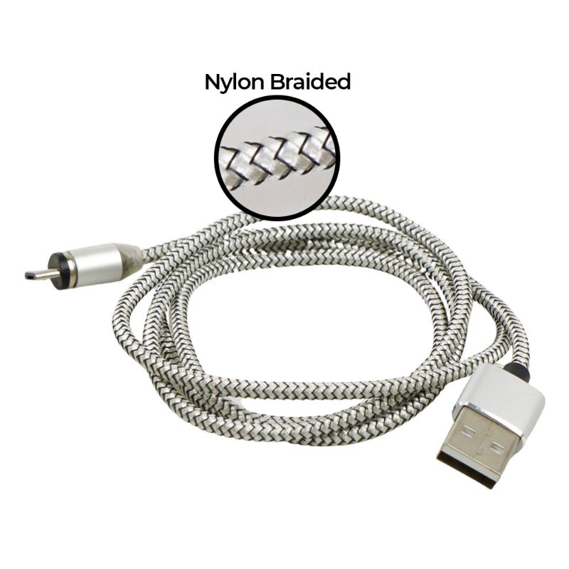 Kabel Charger Magnetik Type C dan Micro USB 100 cm