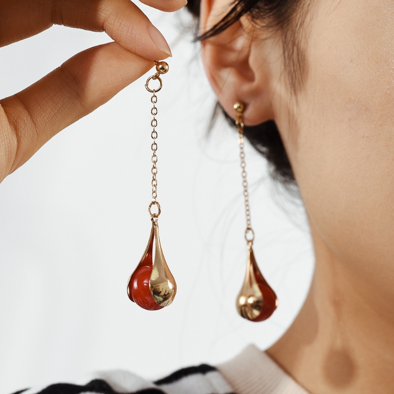 Fashion Panjang Drop Anting-Anting Tetesan Air Mutiara Menjuntai Anting-Anting Elegan Liontin Anting Wanita Pernyataan Telinga Perhiasan Pernikahan Valentine Hadiah Ulang Tahun