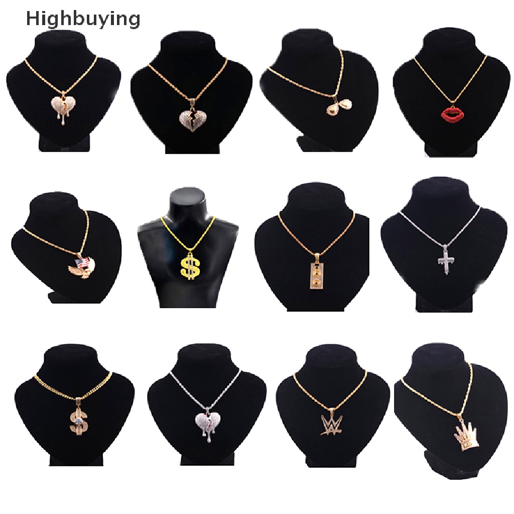 Hbid Punk Hip Hop Huruf Kepala Singa Kalung Badut Berlian Imitasi Rantai Liontin Necklaces Glory