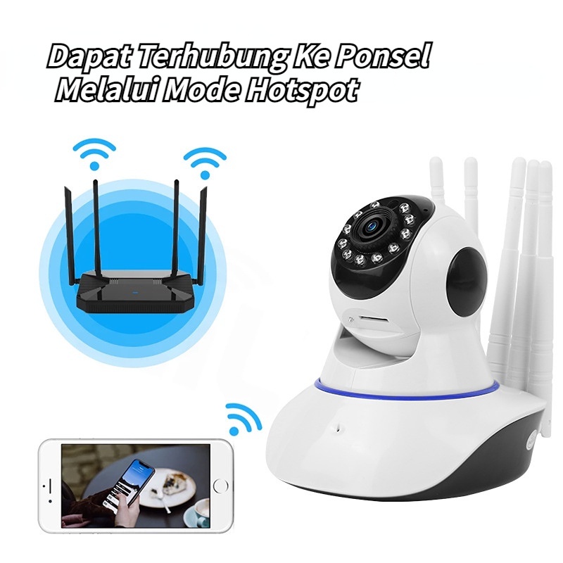 【COD】Kamera CCTV Pemantauan Rumah Tangga Infrared Night Vision HD1080P WiFi Wireless Camera Remote Network Monitoring Camera Wireless CCTV Kamera