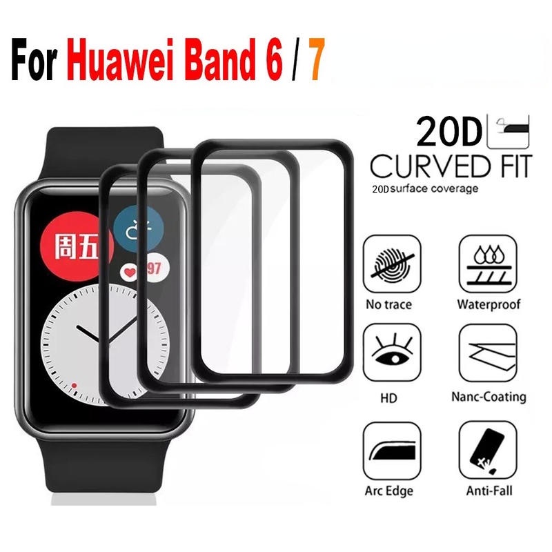 Pelindung Soft Glass Untuk Huawei Band7 6 4 3 Pro Smartwatch Full Cover Pelindung Layar Film Untuk Huawei Band7 Band 6Pro 4Pro 3Pro Strap