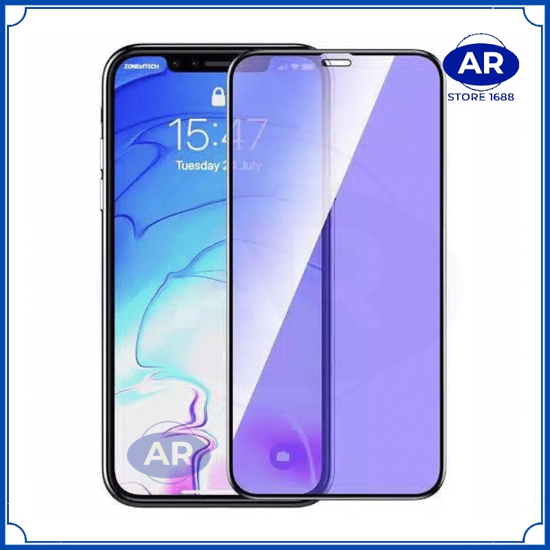 AR-TEMPERED GLASS 10D BLUE ANTIGORES KACA KOMPATIBEL REALME C1S/C2S/C1/C2/C3/C11/C12/C15/C17/C20/C21/C21Y/C25/C25S/C30/C31C35