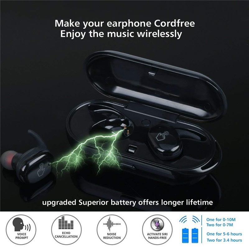 Headset Bluetooth TWS OLE 3 Wireless Earphones Bluetooth HIFI Bass HD-call Waterproof In-ear Earbuds with Mic