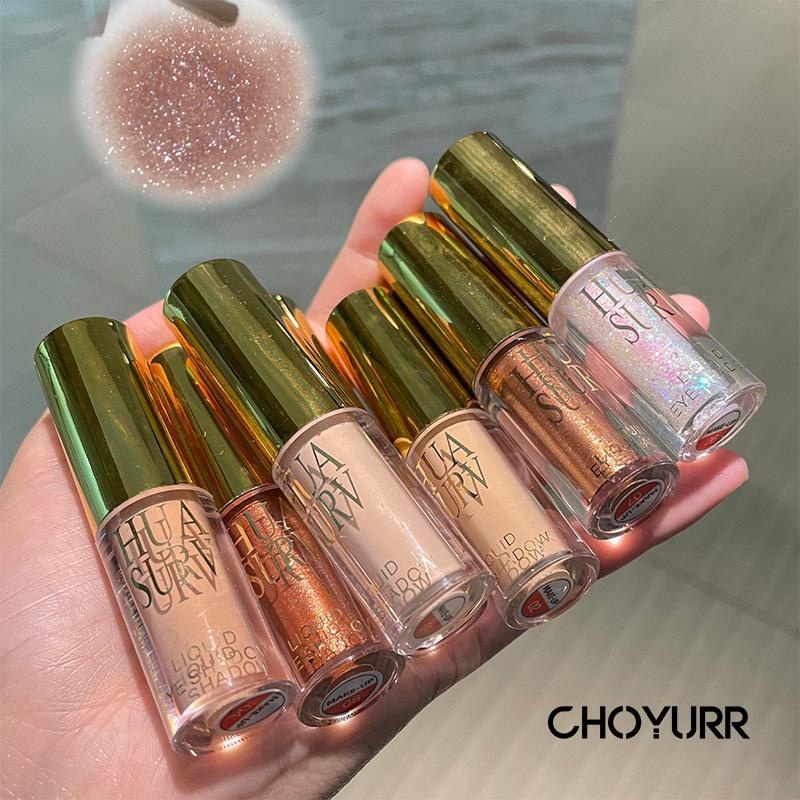 【COD】Eyeshadow Liquid Flash Shimming Pencerah Alami Lying Silkworm Mata Cair Bright Matte Natural Shiny Eyeshadow-CH