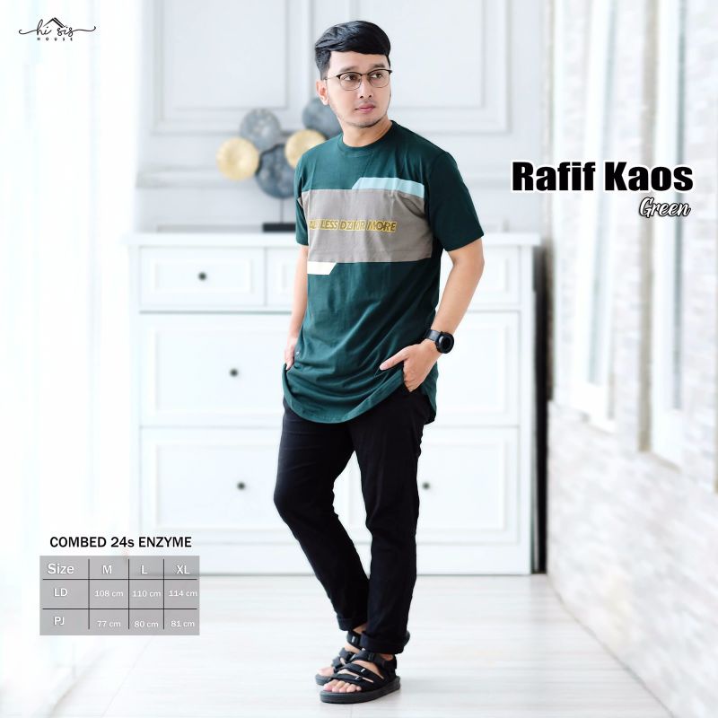 RAFIF KAOS ORI LEAFY BY HI SIS HOUSE | Combed 24s enzyme | Adem nyaman